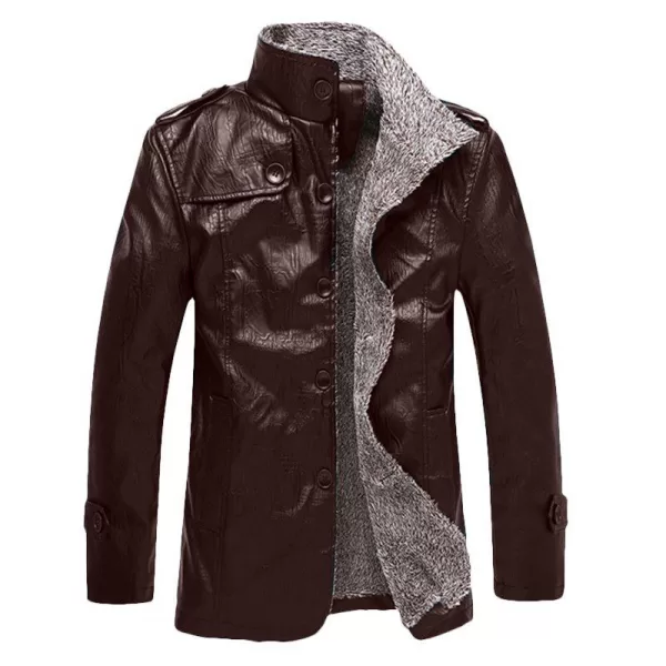 2017 New Autumn And Winter Men's Casual Pu Leather Jacket