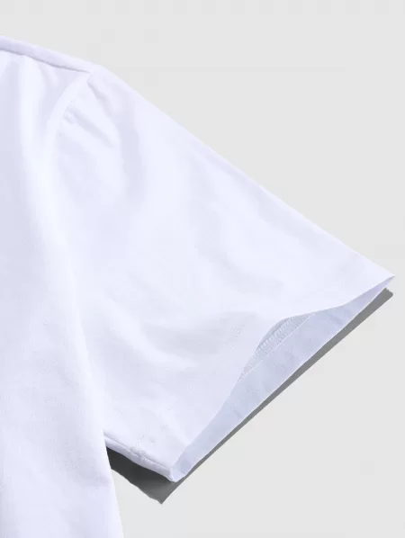 2pcs Solid Color Basic Casual T-shirts