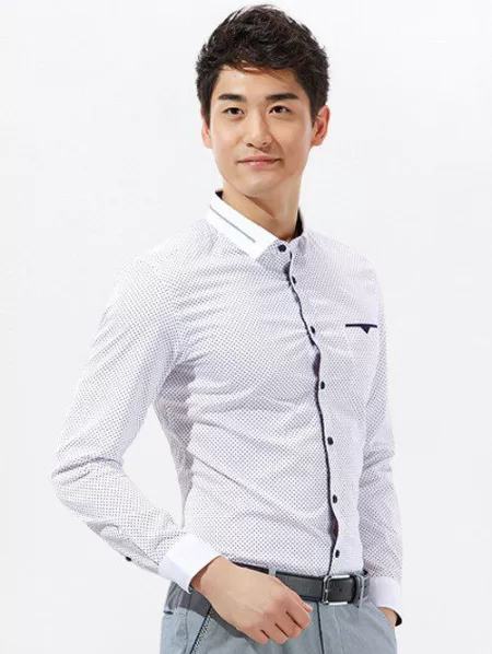 Argyle Print Pocket Long Sleeve Shirt