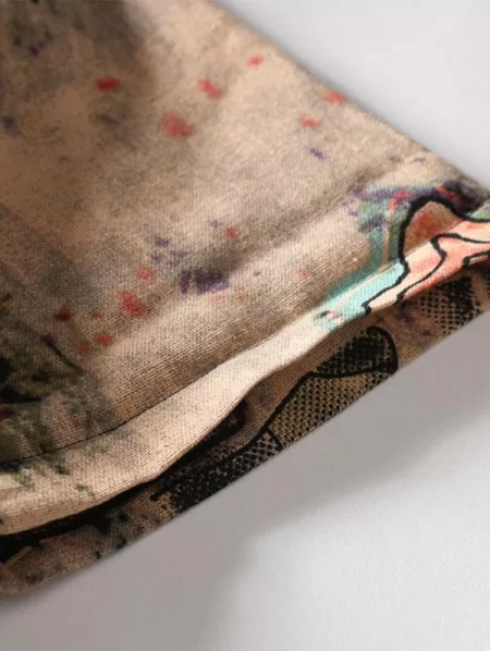 Button Up Ethnic Printed Vintage Shirt