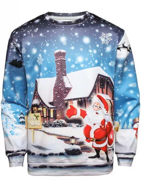 Christmas House Santa Pullover Sweatshirt