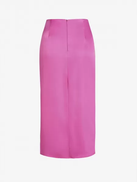 Cinched Slit Midi Skirt