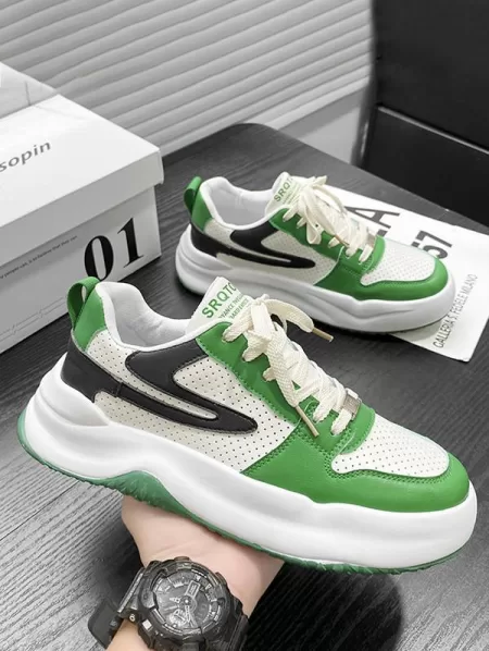 Colorblock Breathable Casual Chunky Shoes