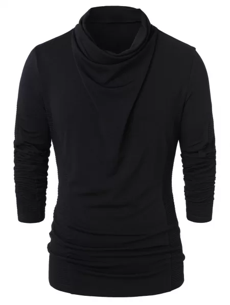 Cowl Neck Long Sleeve Solid Top