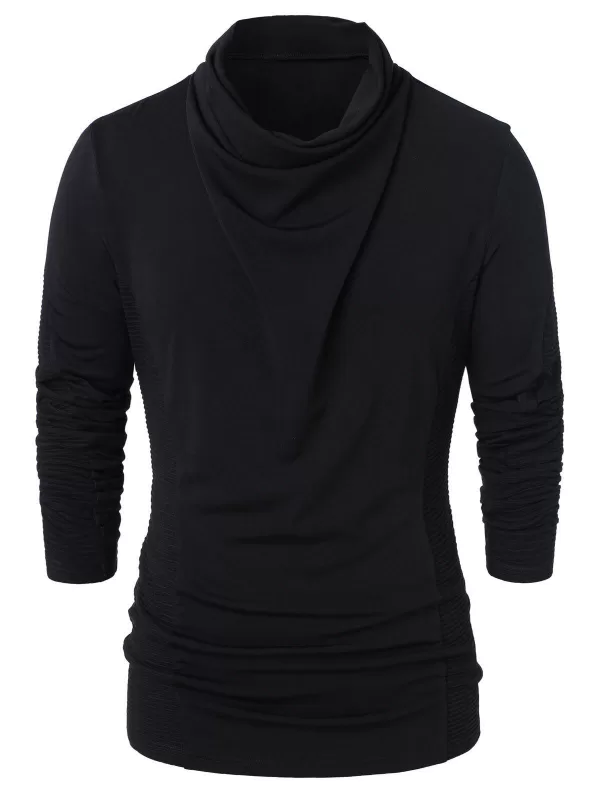 Cowl Neck Long Sleeve Solid Top