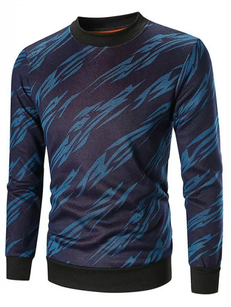 Crew Neck Allover Printed Sweatshirt