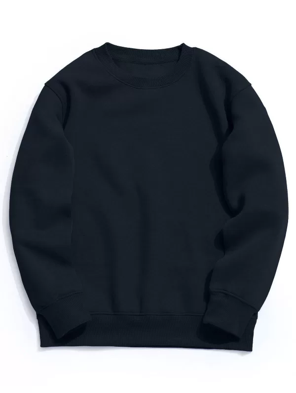 Crew Neck Fleece Mens Sweatshirt