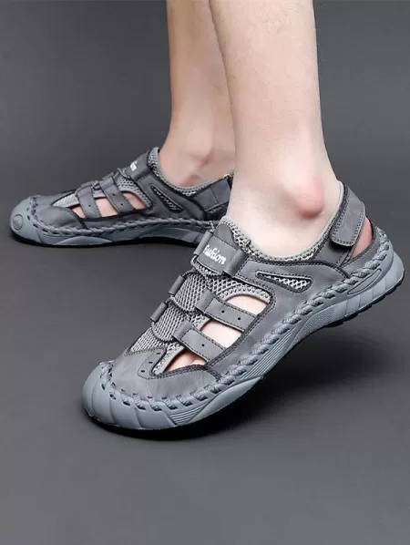 Cut Out Breathable Mesh Hoop And Look Sandals