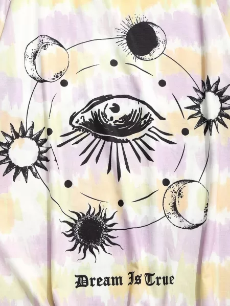 Dream Is True Eye Celestial Sun And Moon Tie Dye T-shirt