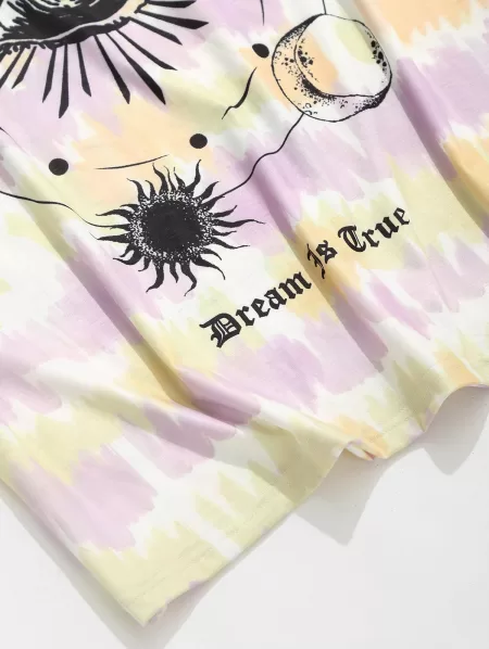 Dream Is True Eye Celestial Sun And Moon Tie Dye T-shirt