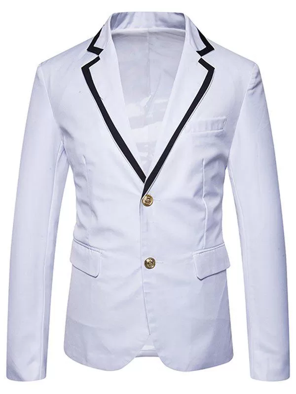 Edging Collar Single Breasted Blazer
