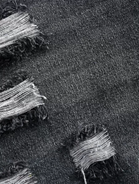 Faded Distressed Frayed Denim Cutoff Shorts