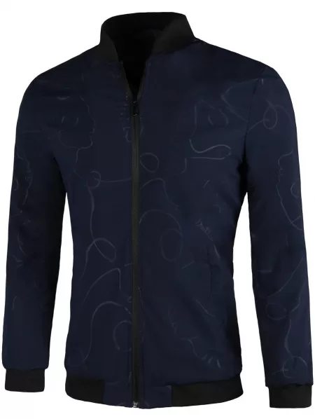 Faux Fur Lining Zip Front Jacket