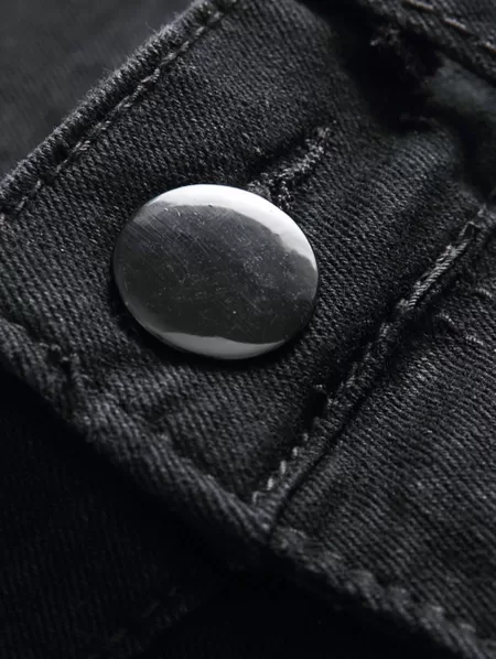 Floral Print Shirt And Frayed Ripped Jeans Set