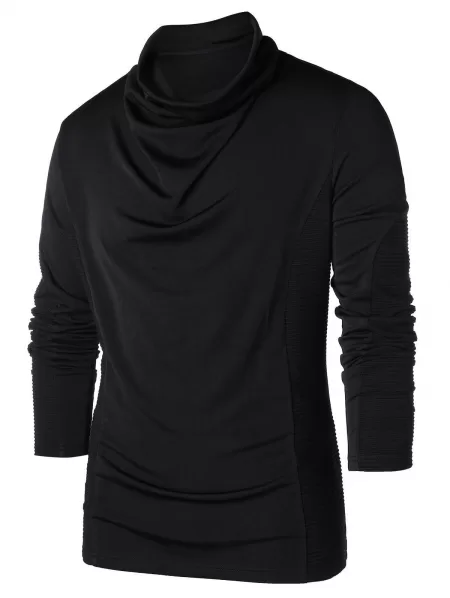 Heap Pile Collar Long Sleeve T-shirt