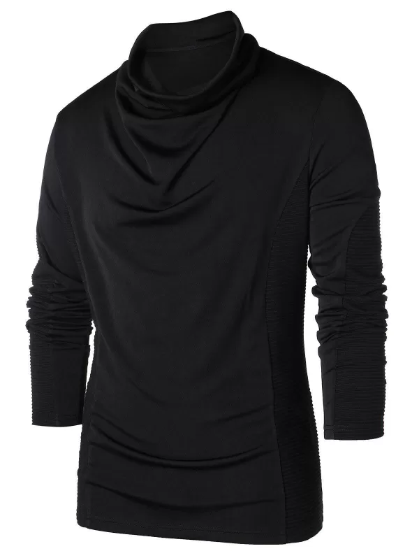 Heap Pile Collar Long Sleeve T-shirt