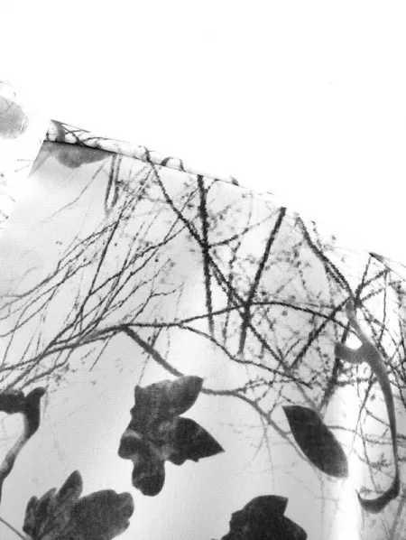 Ink Painting Maple Leaf Pattern Ethnic Style Shirt