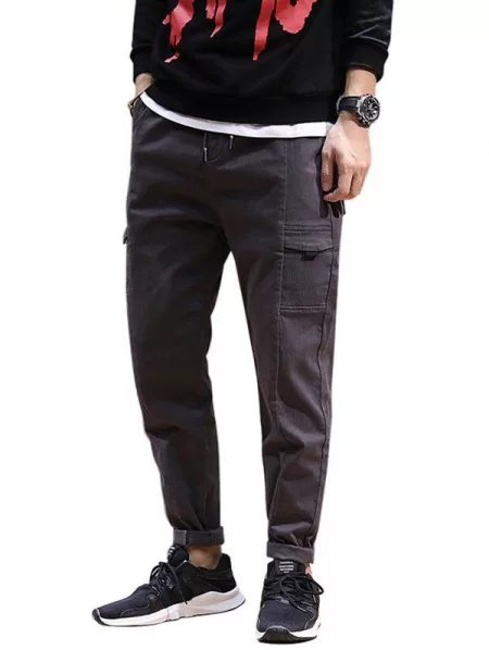Jogging Drawstring Tapered Pants