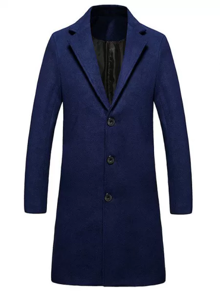 Lengthen Single Breasted Warmth Woolen Coat