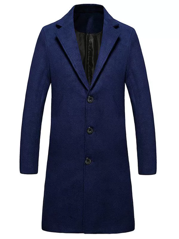 Lengthen Single Breasted Warmth Woolen Coat