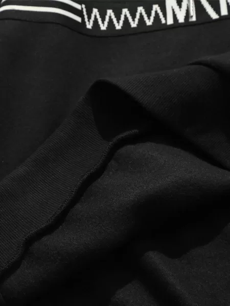 Letter Graphic Print Front Pocket Fleece Hoodie