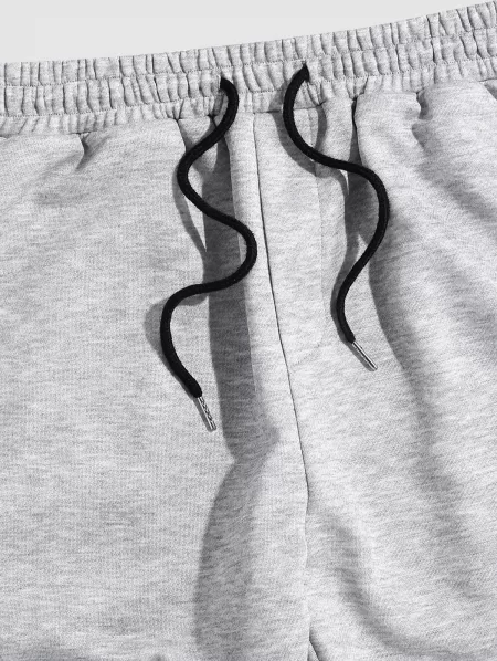 Letters Print Heathered Sweatpants