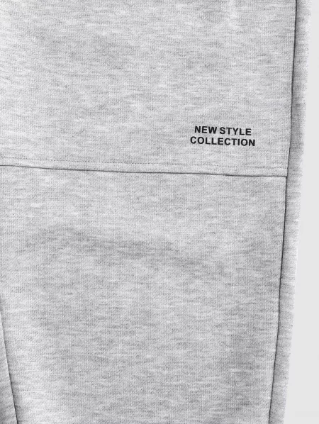 Letters Print Heathered Sweatpants