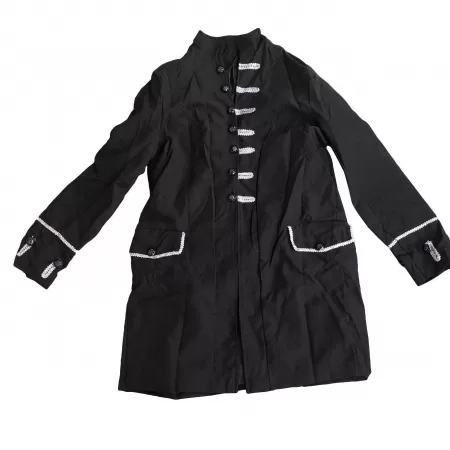 Men Vintage Jacket Outfit Jacquard Steampunk Gothic Cosplay Costume Overcoat