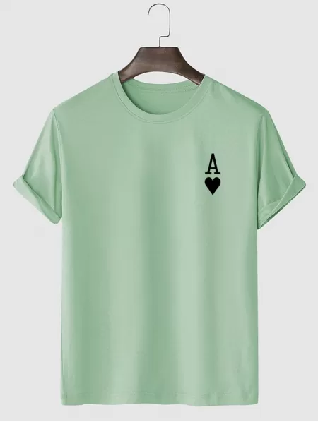 Playing Card Heart A Print T-shirt