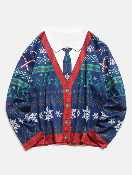 Plus Size Christmas 3d Printed Pullover T-shirt