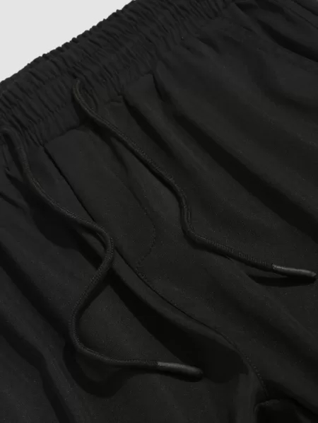 Reflective Landscape Print Short Sleeves T Shirt With Jogger Cargo Pants