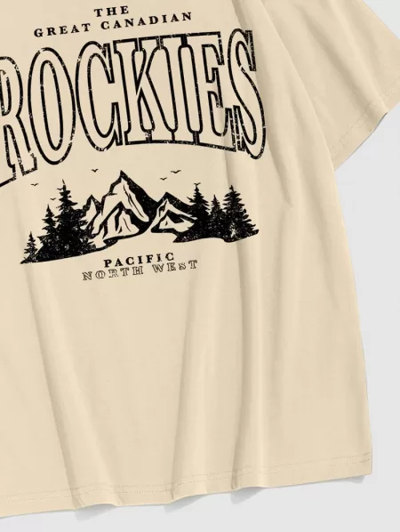 Rockies Mountain Graphic Pattern Vintage T Shirt