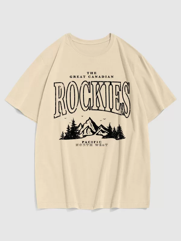 Rockies Mountain Graphic Pattern Vintage T Shirt