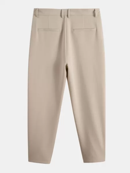 Ruched Solid Color Tapered Pants