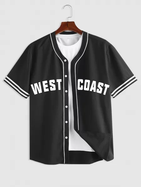 Short Sleeve Baseball Shirt And Cargo Sport Shorts Set