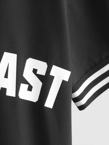 Short Sleeve Baseball Shirt And Cargo Sport Shorts Set