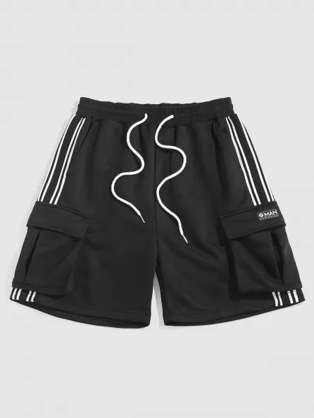 Short Sleeve Baseball Shirt And Cargo Sport Shorts Set