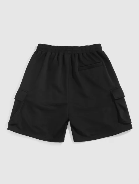 Short Sleeve Baseball Shirt And Cargo Sport Shorts Set