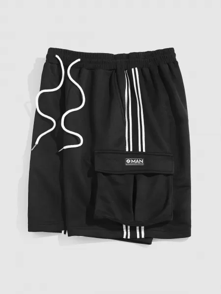 Short Sleeve Baseball Shirt And Cargo Sport Shorts Set