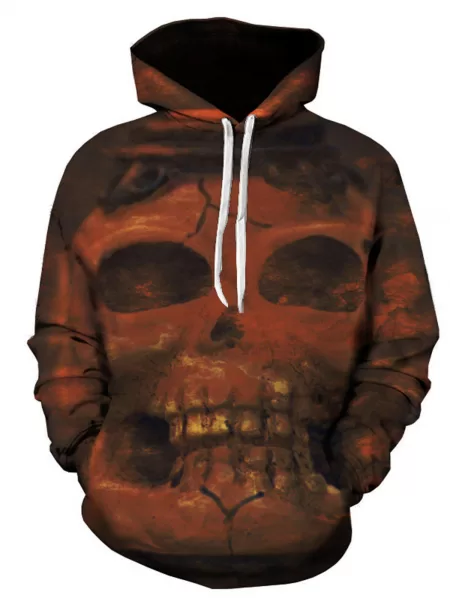 Skull 3d Printed Pullover Hoodie