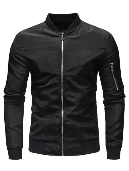 Solid Color Fashion Jacket For Men