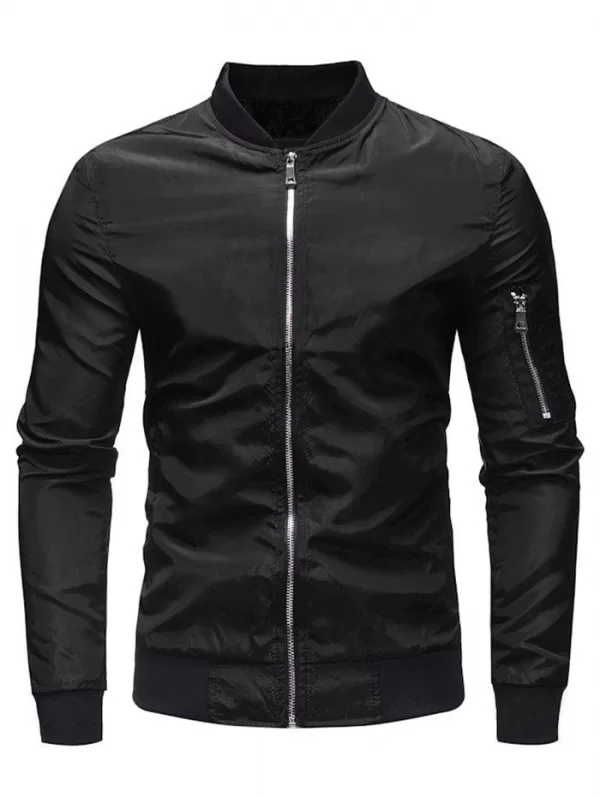 Solid Color Fashion Jacket For Men