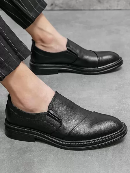 Solid Color Slip-on Pointed Toe Shoes