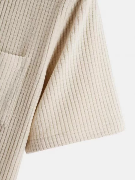 Solid Color Texture Button Up Corduroy Shirt