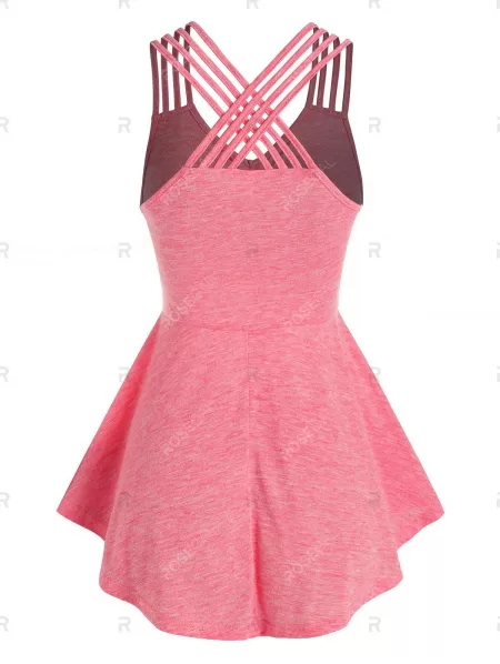 Strappy Crisscross Ruched Tank Top