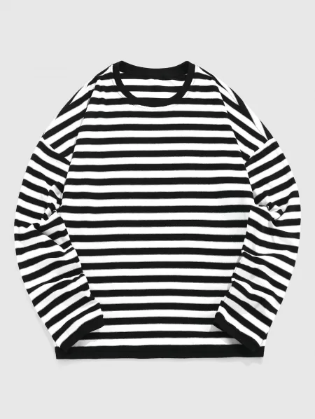 Striped Drop Shoulder T-shirt