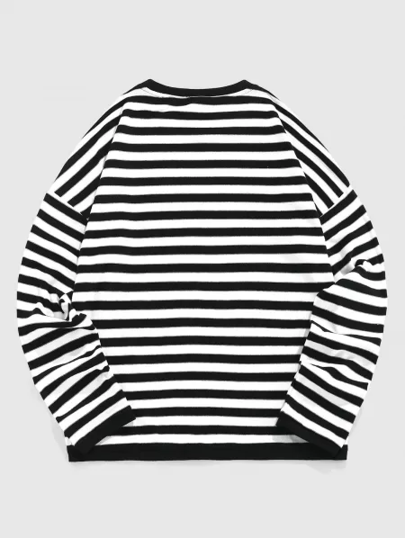 Striped Drop Shoulder T-shirt