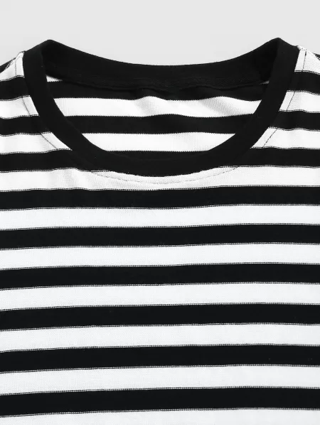 Striped Drop Shoulder T-shirt