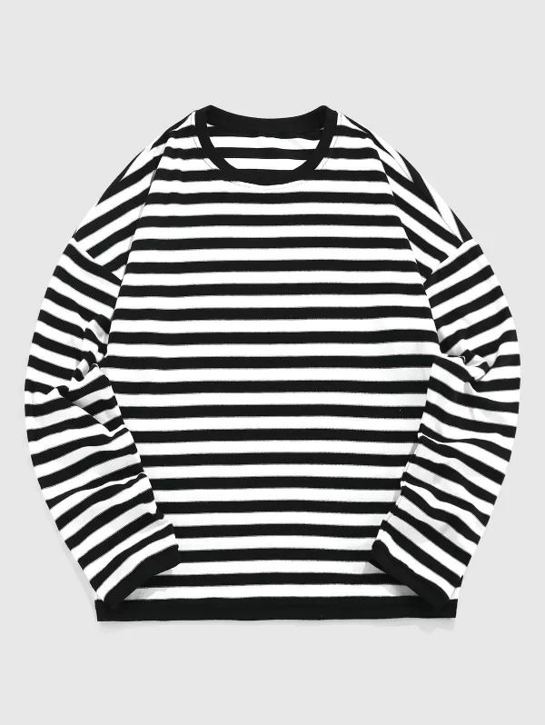 Striped Drop Shoulder T-shirt