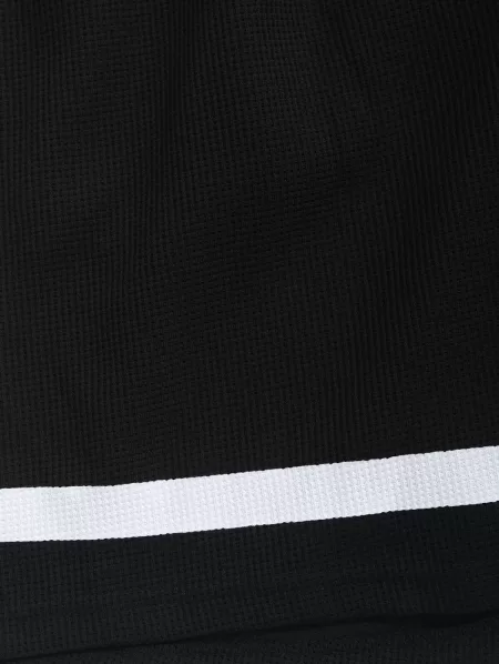 Striped Pattern T-shirt And Drawstring Shorts Set